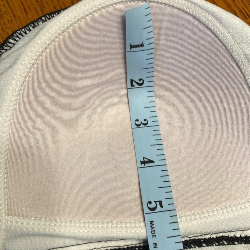 Zero Posur Swimwear Black White Tankini Swim Top Size 16